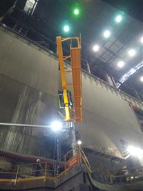 10 ton kapasiteli monoray halatlı pergel vinç