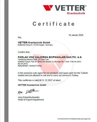 VETTER SERTİFİKA 2024-2025